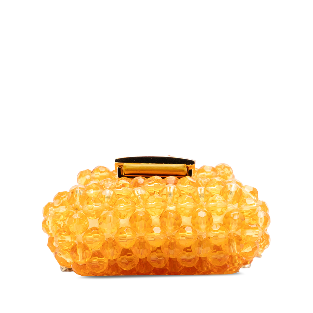 Pre-Loved Fendi Mini Glass Vitello King Beaded Pico Baguette Charm - Picture 3 of 7